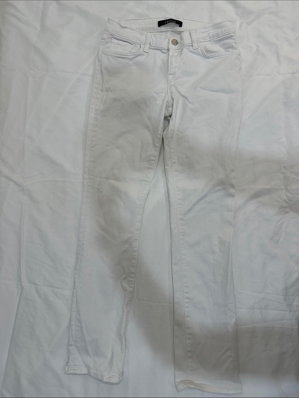 J Brand White Ankle Crop Jeans